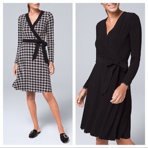 WHBM Reversible houndstooth/black dress, size 6